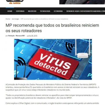 MP recomenda que todos os brasileiros reiniciem os seus roteadores – O Chefão da Notícia