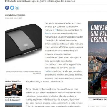 FBI lança alerta mundial: é preciso reiniciar os roteadores – El País