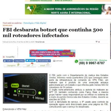 FBI desbarata botnet que continha 500 mil roteadores infectados – Ariquemes Online