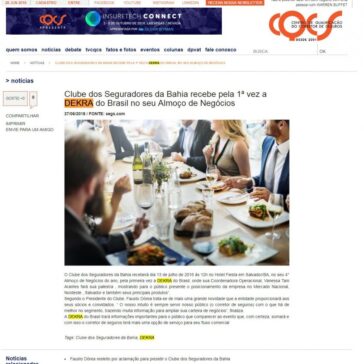 Clube dos Seguradores da Bahia recebe pela 1ª vez a DEKRA do Brasil no seu Almoço de Negócios – CQCS