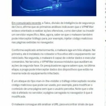 Malware VPNFilter infecta mais roteadores do que se pensava – Carlos Trentini