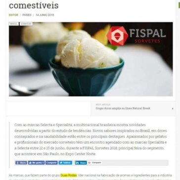 Duas Rodas apresenta soluções inovadoras para o mercado de gelados comestíveis – Food News Latam