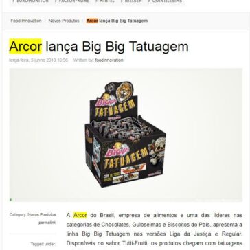 Arcor lança Big Big Tatuagem – Food Innovation