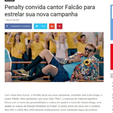 Penalty convida cantor Falcão para estrelar sua nova campanha – Grandes Nomes da Propaganda
