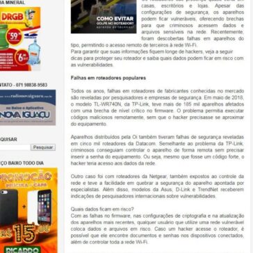 Golpe no roteador já atinge milhares de brasileiros; saiba detalhes – Portaleuclidense