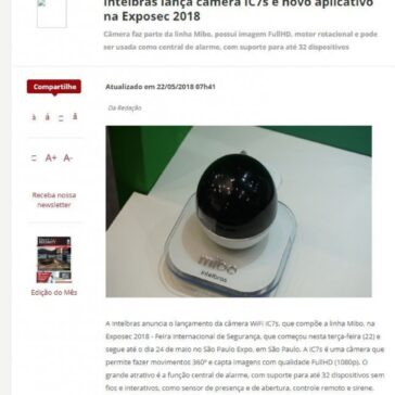 Intelbras lança câmera iC7s e novo aplicativo na Exposec 2018 – Digital Security