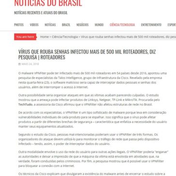 Vírus que rouba senhas infectou mais de 500 mil roteadores, diz pesquisa | Roteadores – Notícias do Brasil