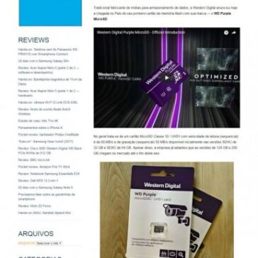 Western Digital traz cartão MicroSD WD Purple para o Brasil – ZTOP: movido a Zumo