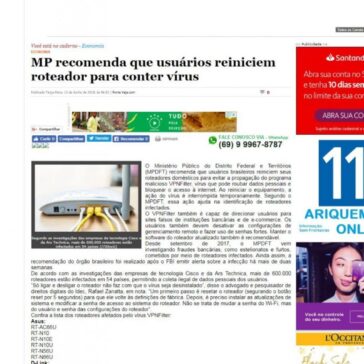 MP recomenda que usuários reiniciem roteador para conter vírus – Ariquemes Online