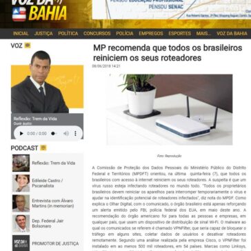 MP recomenda que todos os brasileiros reiniciem os seus roteadores – Voz da Bahia