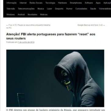 Atenção! FBI alerta portugueses para fazerem “reset” aos seus routers – Inforeflex