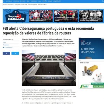 FBI alerta Cibersegurança portuguesa e esta recomenda reposição de valores de fábrica de routers – SAPERJ