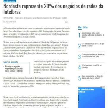 Nordeste representa 29% dos negócios de redes da Intelbras – O Povo (On-line)