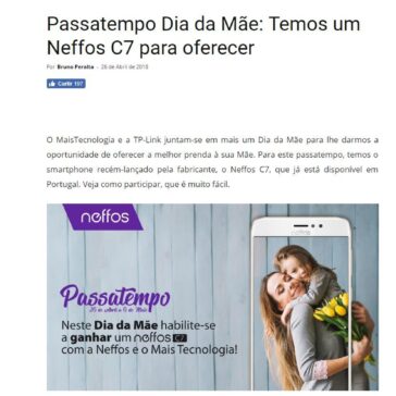 Passatempo Dia da Mãe: Temos um Neffos C7 para oferecer – MaisTecnologia – Tudo sobre tecnologia – Mais Tecnologia