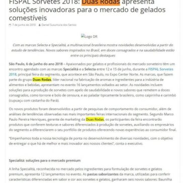 FISPAL Sorvetes 2018: Duas Rodas apresenta soluções inovadoras para o mercado de gelados comestíveis – Jornal Dia Dia
