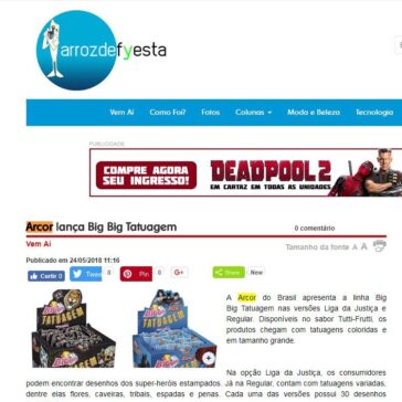 Arcor lança Big Big Tatuagem – Arroz de Fyesta