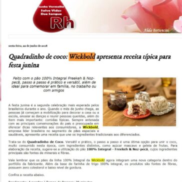 Quadradinho de coco: Wickbold apresenta receita típica para festa junina – Blog Jornal da Mulher