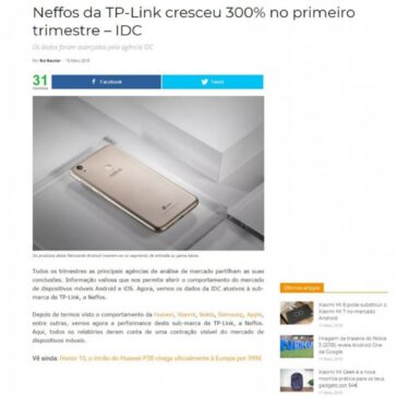 Neffos da TP-Link cresceu 300% no primeiro trimestre – IDC – 4G News (Portugal)