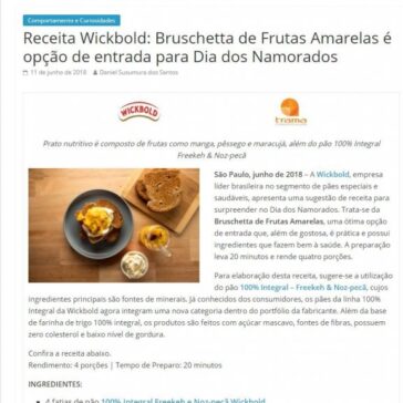 Receita Wickbold: Bruschetta de Frutas Amarelas é opção de entrada para Dia dos Namorados – Jornal Dia Dia