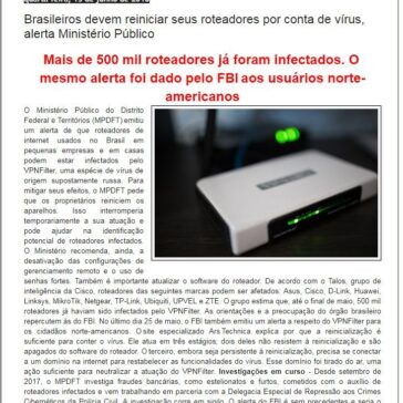 Brasileiros devem reiniciar seus roteadores por conta de vírus, alerta Ministério Público – Blog do Wellyngton Jhonis