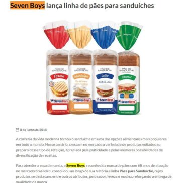 Seven Boys lança linha de pães para sanduíches – Clube da Embalagem