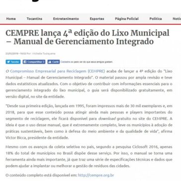 CEMPRE lança 4ª edição do Lixo Municipal – Manual de Gerenciamento Integrado – Surgiu