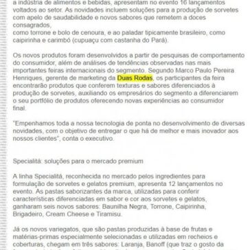 Fispal Sorvetes 2018: Duas Rodas mostra lançamentos e atrações diferenciadas – Rede Press