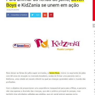 Para animar as férias de julho, Seven Boys e KidZania se unem em ação – Grandes Nomes da Propaganda