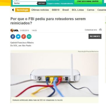 Por que o FBI pediu para roteadores serem reiniciados? – BOL Notícias