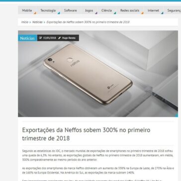 Exportações da Neffos sobem 300% no primeiro trimestre de 2018 – Teche net