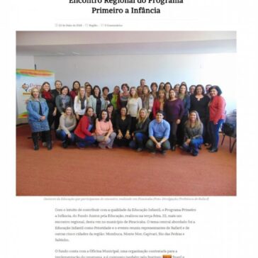 Municípios da região participam do Encontro Regional do Programa Primeiro a Infância – Jornal O Semanário Regional