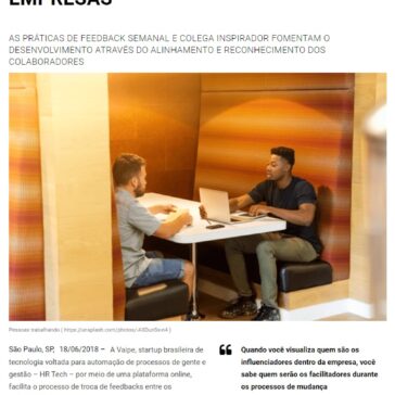 Feedback semanal e colega inspirador da Vaipe impulsionam cultura de alta performance nas empresas – GoWork