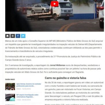 VÍDEO: Menos de 1 mês após arquivamento no MP-MS, vistoriadoras aprovam carro irregular – MidiaMax