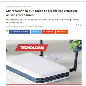 MP recomenda que todos os brasileiros reiniciem os seus roteadores – Cenário MT