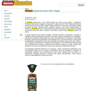 Wickbold reposiciona linha 100% Integral – Brasil Alimentos