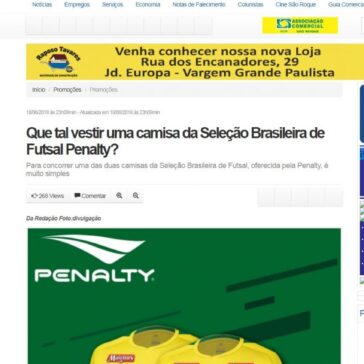 Que tal vestir uma camisa da Seleção Brasileira de Futsal Penalty? – JE Online