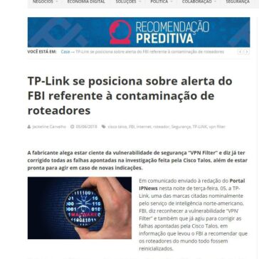 TP-Link se posiciona sobre alerta do FBI referente à contaminação de roteadores – IP News