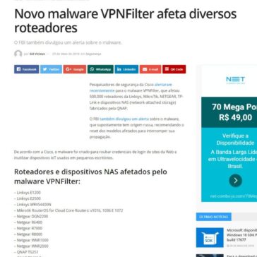 Novo malware VPNFilter afeta diversos roteadores – Baboo