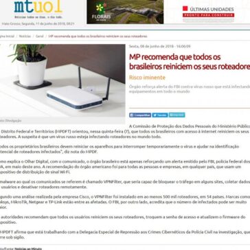 MP recomenda que todos os brasileiros reiniciem os seus roteadores – MTUOL Notícias