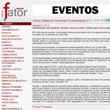 Substituição nas quadras: Penalty convoca cantor Falcão para nova campanha – Portal Fator Brasil