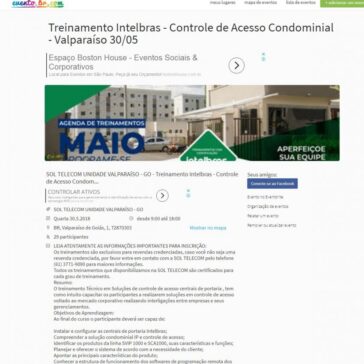Treinamento Intelbras – Controle de Acesso Condominial – Evento.br.com