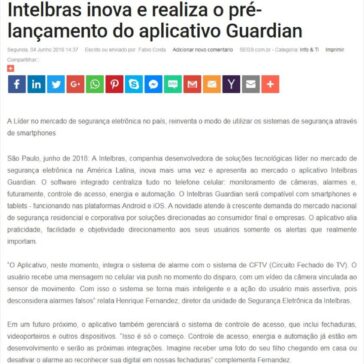 Intelbras inova e realiza o pré-lançamento do aplicativo Guardian – SEGS