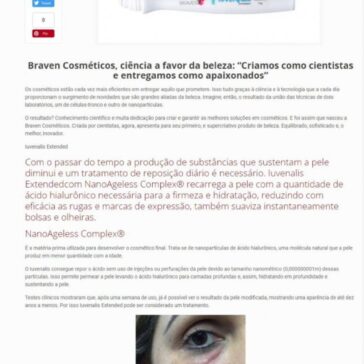 Iuvenalis Extended com NanoAgeless Complex® reduz rugas e marcas de expressão – Curitiba News Prime