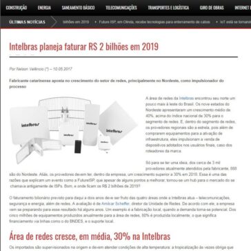 Intelbras planeja faturar R$ 2 bilhões em 2019 – InfraRoi – InfraRoi