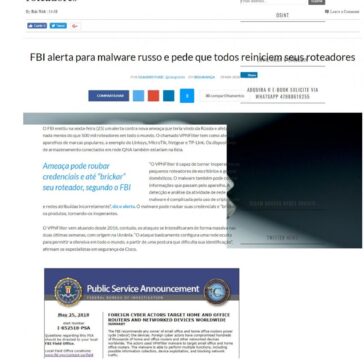 FBI alerta para malware russo e pede que todos reiniciem seus roteadores – Open Source Intelligence Brasil