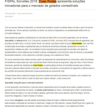 FISPAL Sorvetes 2018: Duas Rodas apresenta soluções inovadoras para o mercado de gelados comestíveis – Revista IT
