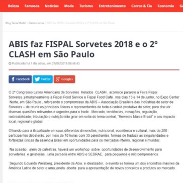 ABIS faz FISPAL Sorvetes 2018 e o 2° CLASH em São Paulo – Blog Tânia Muller