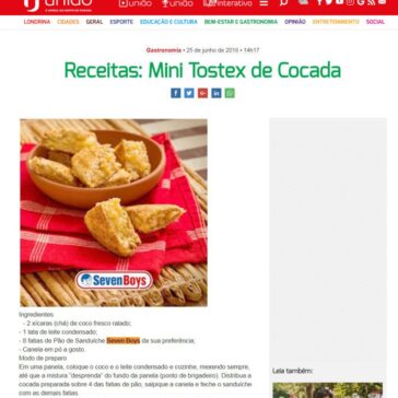 Receitas: Mini Tostex de Cocada – Jornal União