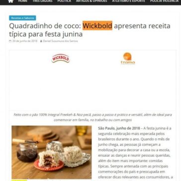 Quadradinho de coco: Wickbold apresenta receita típica para festa junina – Jornal Dia Dia