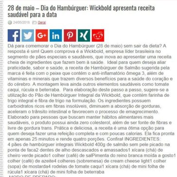 28 de maio – Dia do Hambúrguer: Wickbold apresenta receita saudável para a data – Rede Press